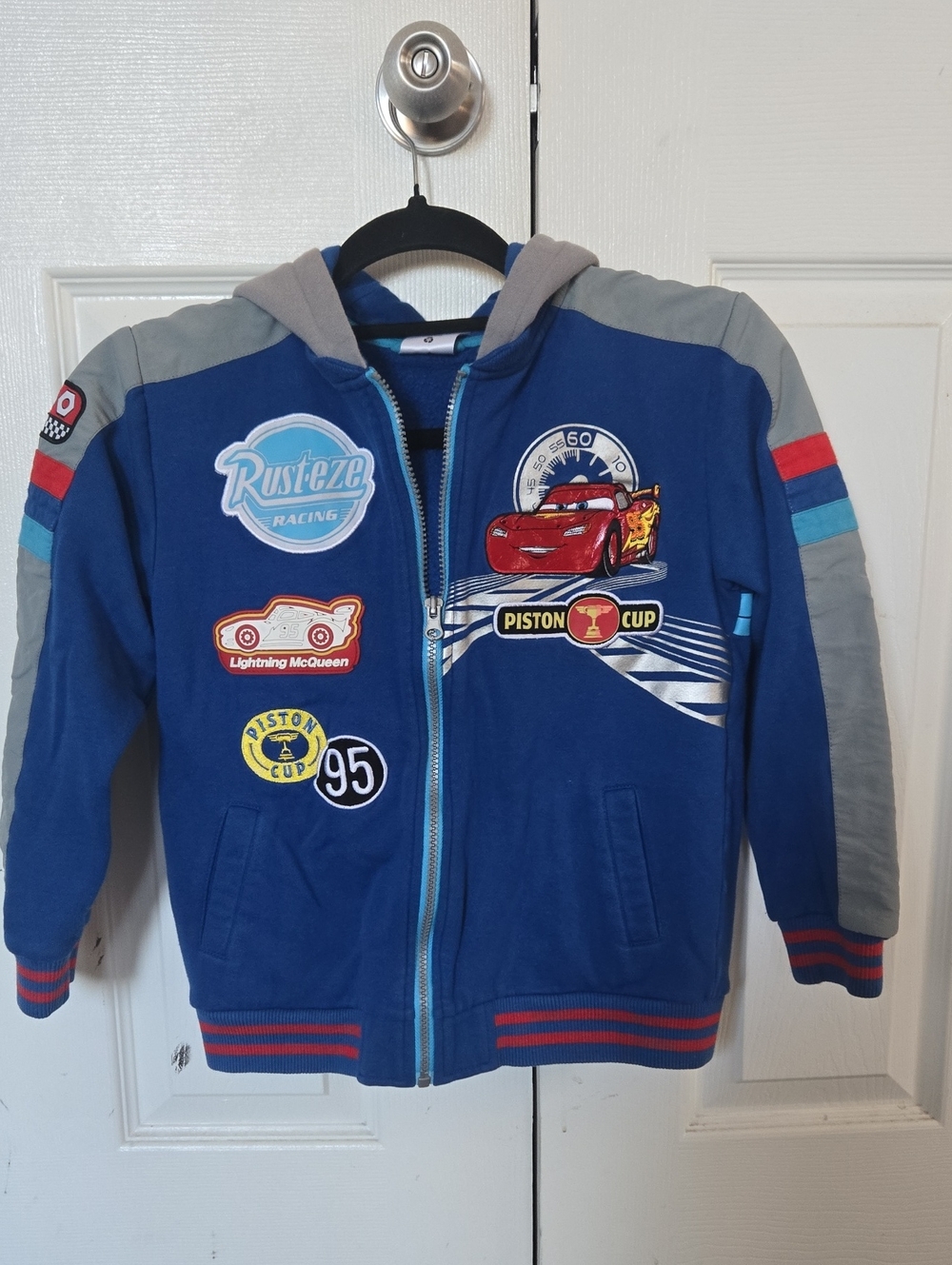 Disney Pixar Cars Lightning McQueen Blue Hoodie